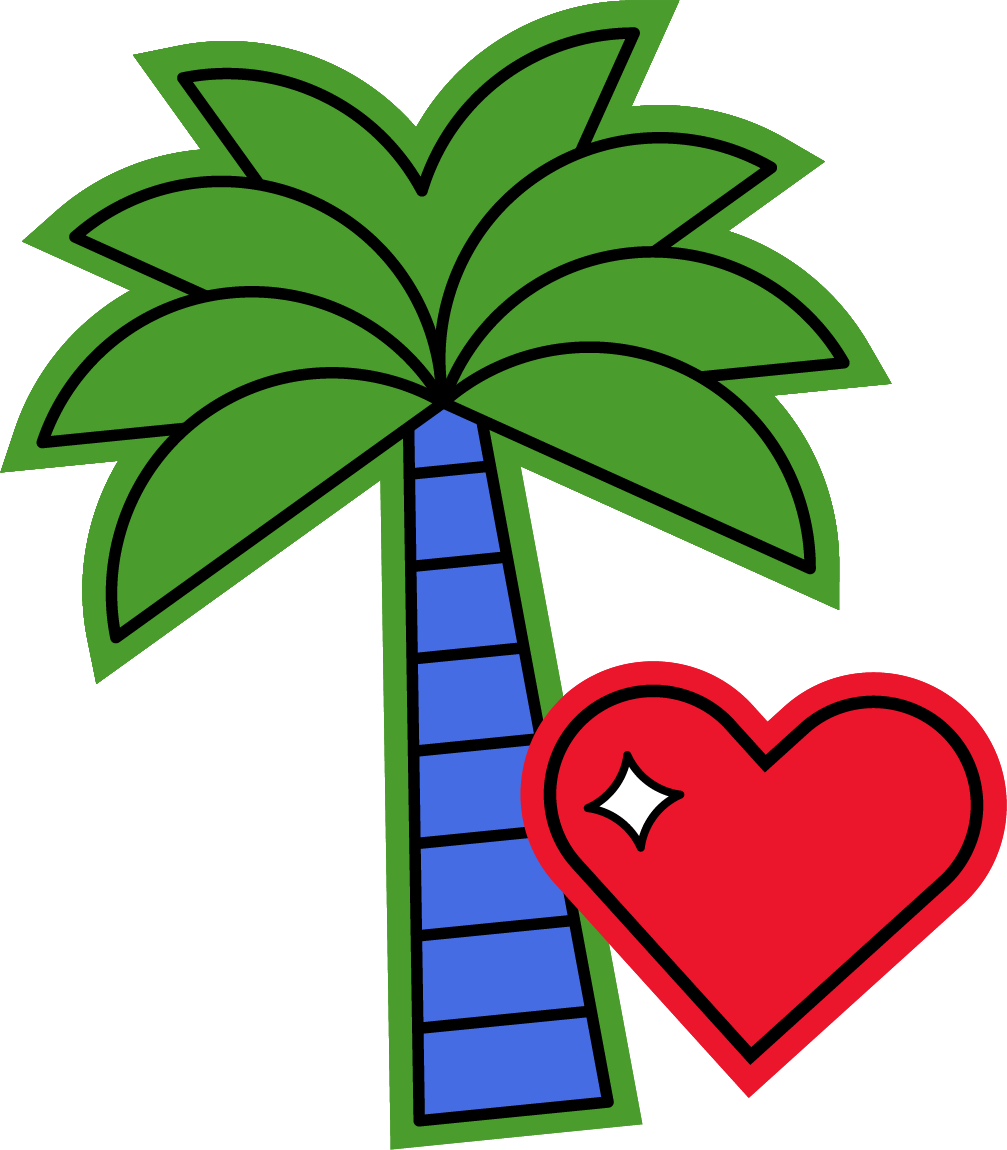 Palm tree and Heart